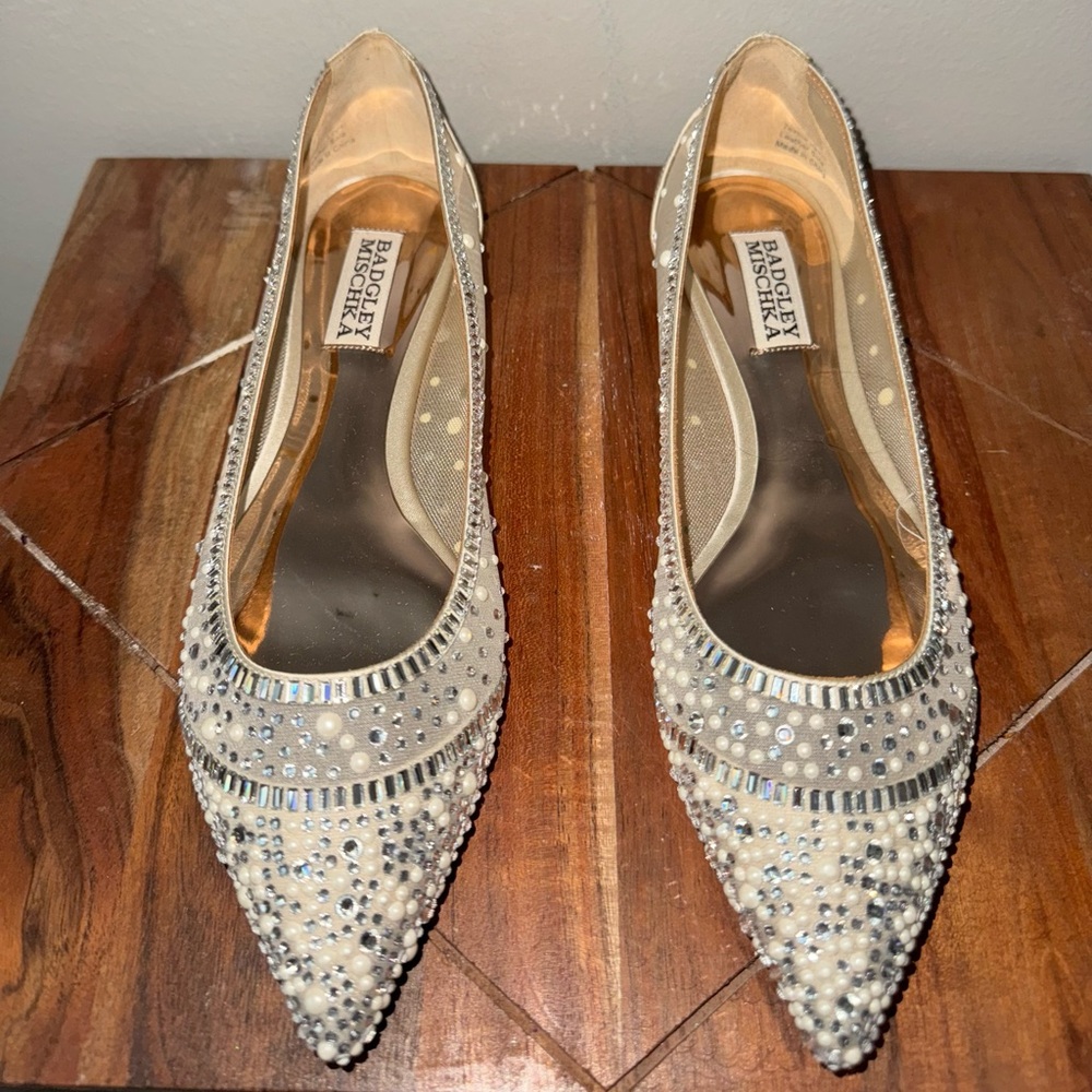 BADGLEY MISCHKA Babette Womens Satin Slip-on Ballet Flats In Multi - Picture 2 of 6